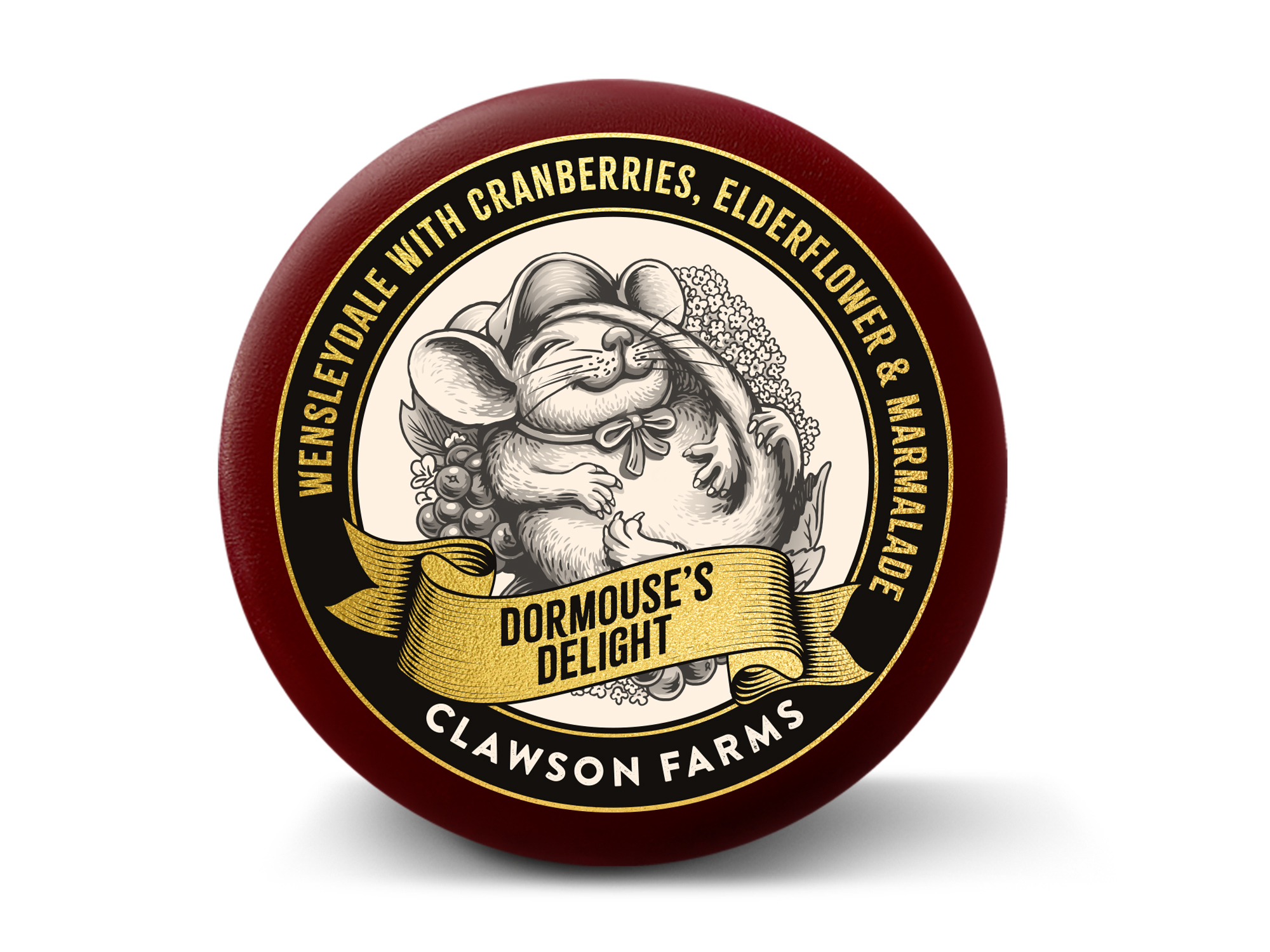 Clawson Farms Dormouse’s Delight Wensleydale with Cranberries, Elderflower & Marmalade