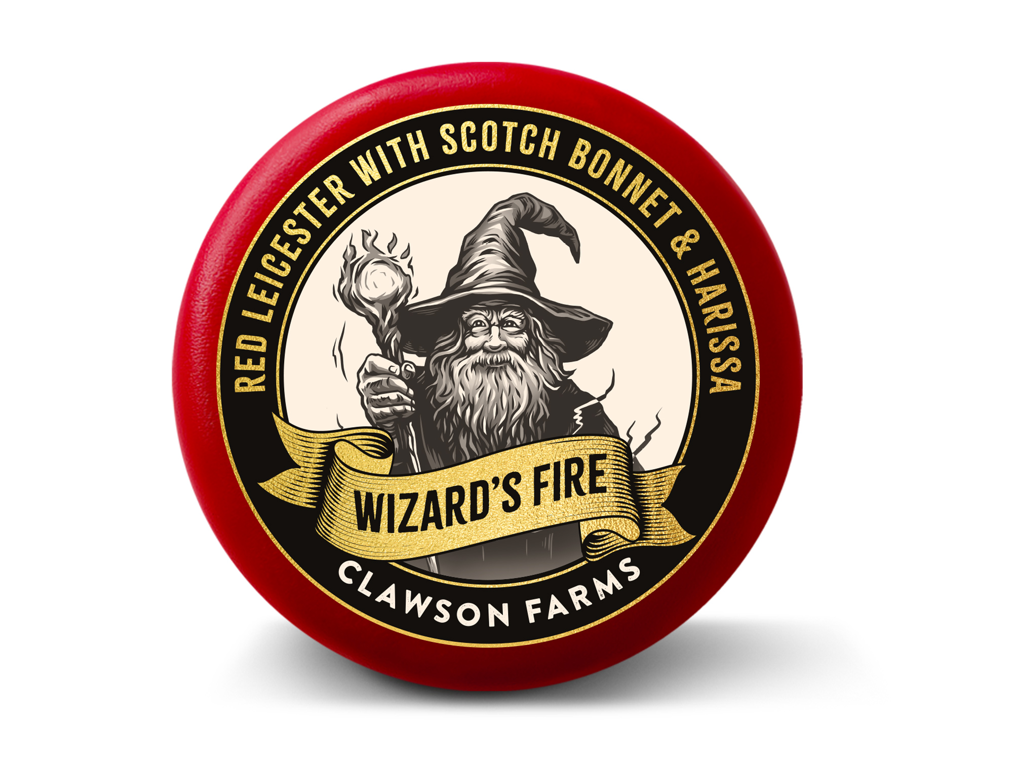 Clawson Farms Wizard’s Fire Red Leicester with Scotch Bonnet & Harissa