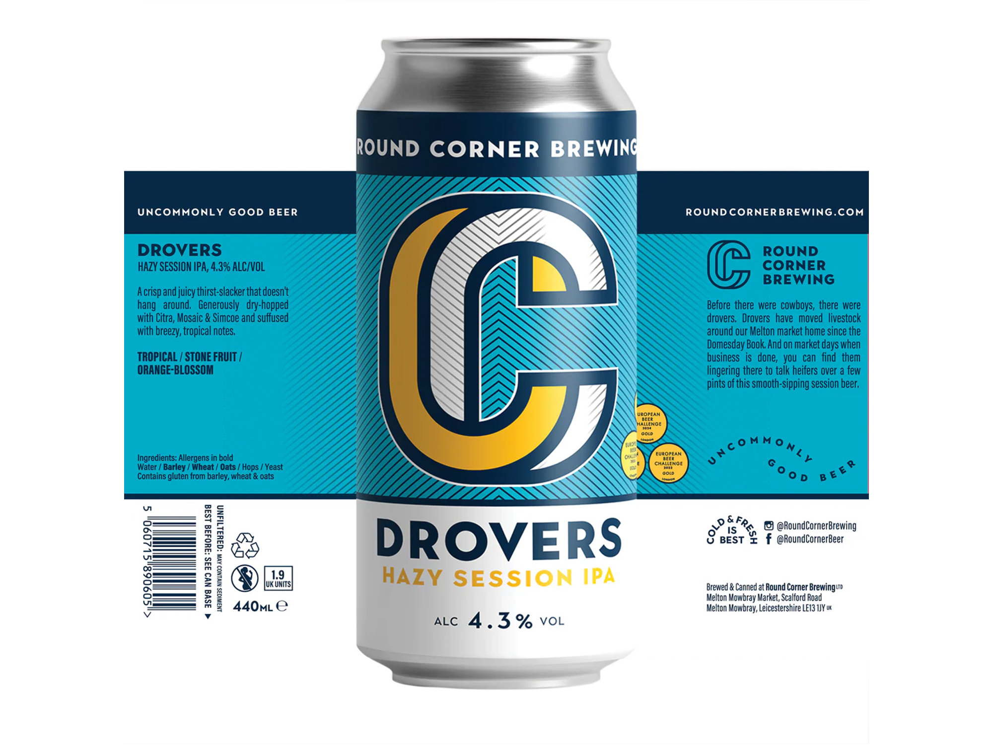 Drovers - 4.3% Hazy Session IPA - 440ml