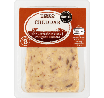 cheddar, onion, mustard
